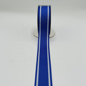 Cinta de Grosgrain a Rayas Azules y Blancas Personalizada al por Mayor para Accesorios de Uniformes y Cintas de Medallas Ceremoniales - Product Image 3