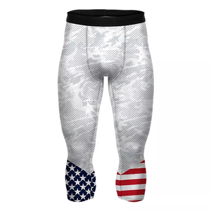 Prix d'usine, faible MOQ, pantalons de compression personnalisés pour hommes, leggings de sport respirants et à séchage rapide pour l'entraînement et la course - Product Image 3