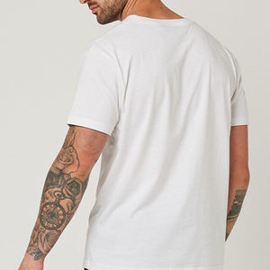 T-shirt homme 100% coton, impression personnalisée, logo de marque, design personnalisé, blanc, coupe slim, t-shirts décontractés, t-shirts graphiques pour homme - Product Image 2