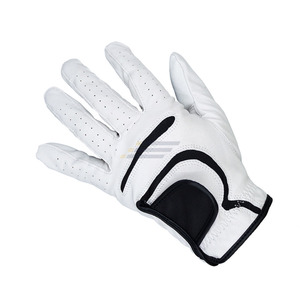 Gants de golf unisexes en cuir véritable, fabrication directe usine, paume en cuir véritable, protection UV, respirants, résistants à la transpiration, pour une longue pratique - Product Image 1