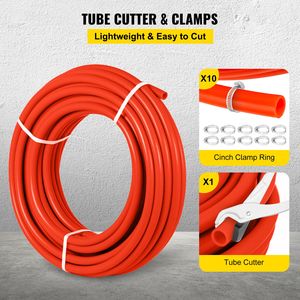 Tubo PEX da 1000 piedi (1/2 pollice) con barriera all'ossigeno per riscaldamento a pavimento radiante, tubi in plastica per acqua calda e fredda per riscaldamento a pavimento radiante - Product Image 6