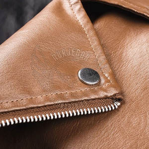 Veste d'hiver en cuir pour homme de qualité supérieure, coupe confortable, fabriquée en cuir véritable, parfaite pour un style décontracté au quotidien. - Product Image 3