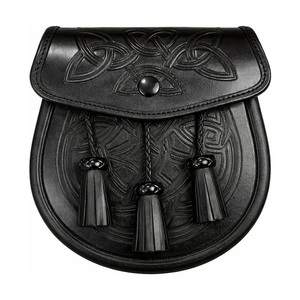 Custom Scottish Celtic Elegant Leather Kilt Sporran Musical Instrument Accessory for <b>Pipe</b> Band Uniforms Highland Accessory - Product Image 6