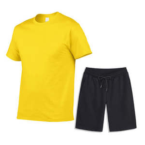 Conjuntos Deportivos de Dos Piezas para Hombre, Camiseta Corta y Pantalones Cortos, Diseño Personalizado de Alta Calidad OEM, Transpirables, Estampados Casuales para Otoño - Product Image 2