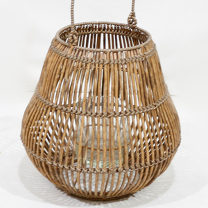 Artex Dong Thap Outdoor Indoor Poly <b>Rattan</b> Wicker Handmade Eco-Friendly <b>Lanterns</b> Home Decoration Hanging Candle <b>Lantern</b> Handle - Product Image 2
