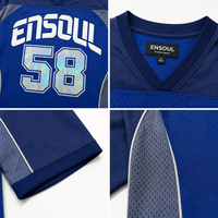Streetwear Farbblock-Design Bedruckte Übergroße Boxy Jerseys Schwergewichtige Sportliche Fußball Basketball Atmungsaktive Mesh T-Shirts für Herren