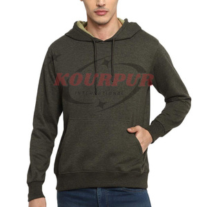 Sudadera con Capucha Verde para Hombre, Corte Regular, Algodón French Terry, Diseño con Bolsillos, Ropa Casual de Otoño, Precio Razonable - Product Image 4