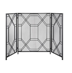 Nouvel Arrivage : Paravent de Cheminée Plat à Panneau Unique en Fer Forgé avec Cadre en Métal et Protection Anti-Étincelles - Product Image 6