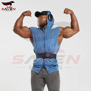 Latest Style With Own Logo Best Supplier Wholesale Rate Good Quality New Arrival Trendy Product <b>Men</b> Wear <b>Sleeveless</b> <b>Hoodies</b> - Product Image 4
