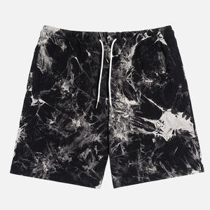 Pantalones cortos Bermuda de algodón 100% premium al por mayor, con cierre de cordón, transpirables, estilo casual, teñidos con técnica tie-dye, para hombre. - Product Image 1