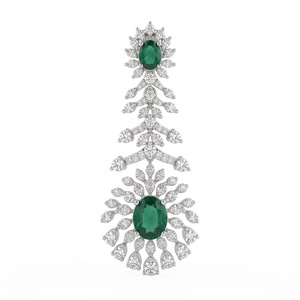 Boucles d'oreilles créoles de luxe en or 9 carats avec zircons taille coussin, design couronne bohème, certifiées IGI, pour bijoux de mariage féminins - Product Image 2