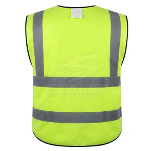 เสื้อกั๊กนิรภัยสะท้อนแสง ANSI Class 2 น้ำหนักเบา สวมใส่สบาย ดีไซน์หลายกระเป๋า พร้อมโลโก้ สำหรับงานก่อสร้าง งานคลังสินค้า และคนงานไซต์งาน - Product Image 2