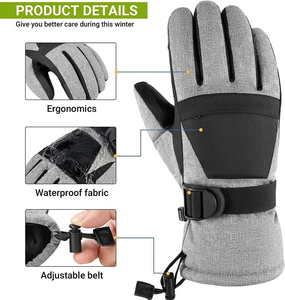 Custom Ski <b>Gloves</b> Waterproof <b>Thermal</b> Snow <b>Gloves</b> for Winter Skiing Anti Slip Grip Cold Weather Sports Gear OEM Supply - Product Image 5