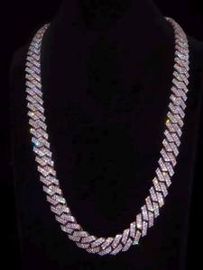Luxury <b>Iced</b> <b>Out</b> Link Moissanite Diamond <b>Chain</b> Necklace VVS Hip Hop Jewelry for Men Unisex Premium Statement Accessory - Product Image 3