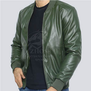 Veste en cuir de haute qualité avec logo personnalisé, vêtements de mode, veste en cuir pour hommes - Product Image 2