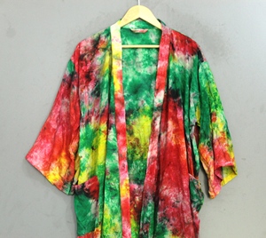 Robe Kimono Vintage en Soie Satinée Florale pour Femme, Longueur Genou, Manches Trois-Quarts, avec Cordon de Serrage, Vêtement de Nuit Automne, Peignoir Cache-Corps - Product Image 4