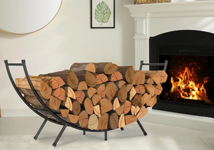 Support à bois de chauffage robuste pour intérieur et extérieur, support à bûches en acier tubulaire, support pour terrasse et foyer, fabrication sur mesure - Product Image 5