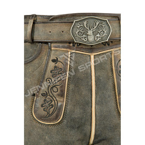 Costume court en daim pour homme, style Lederhosen, pour Halloween, Oktoberfest, performance scénique allemande de Munich, déguisement de carnaval - Product Image 2