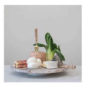 Organizer Marble Lazy Susan Rotating Tray Kitchen Pantry spice <b>Box</b> Cheese Holder Marble Lazy Susan - Product Image 4