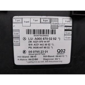 ECU และโมดูลคอมพิวเตอร์มือสองสำหรับรถยนต์ S-class รุ่น A0008700292 - Product Image 4