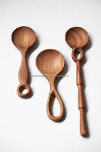 Mini fourchette et cuillère en bois naturel écologique, 9-13 cm, fait à la main, taille personnalisable, prix Offre Spéciale - Product Image 3