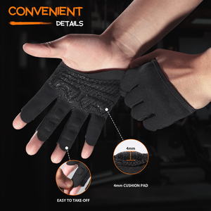 Gants d'entraînement haute performance pour exercices aux doigts, en tissu polyester durable, ajustement confortable pour la musculation et l'entraînement sportif. - Product Image 3