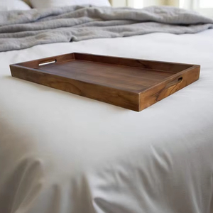 Wooden Ottoman <b>tray</b> Large ottoman <b>tray</b> with handles Ottoman Top <b>Tray</b> for <b>Breakfast</b> Serving Board Large Wooden <b>Tray</b> for Food <b>Tray</b> - Product Image 1