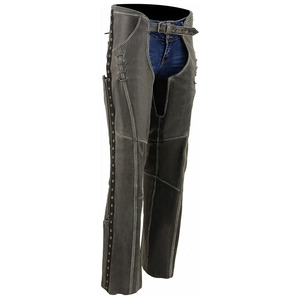 Samroz Sports Premium <b>Leather</b> Seamless Fusing Motorcycle Riding <b>Chaps</b> for Women Bikers All Seasons - Product Image 6