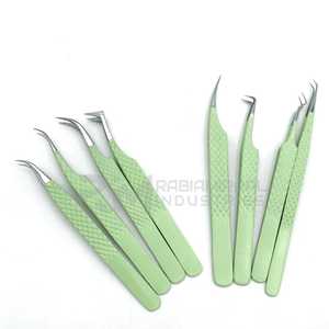 RMI Lash Supplies <b>Light</b> Green Color <b>Pointed</b> Tip Anti Magnetic Stainless Steel Lash Extension Tweezers for Eyelash Use - Product Image 4