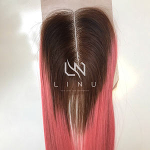 Venta al por mayor 100% Raw Virgin Vietnamita Cabello humano Ombre Pink Bone Straight Super Double Drawn Hair Extension - Product Image 4