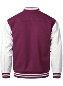 Custom varsity <b>jacket</b> womens streetwear chenille embroidery applique patchwork letter <b>fleece</b> wool blend <b>thick</b> warm winter - Product Image 4