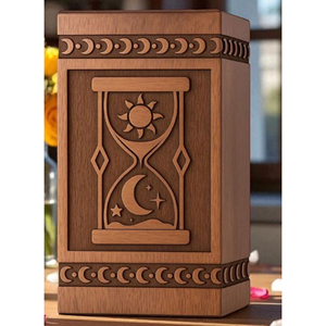 Standard Size Wooden Urn for Adult <b>Memorial</b> Wooden Ashes Urn with Fine Craftsmanship by AYAANS - Product Image 1
