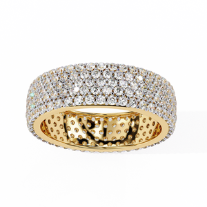 Bague de créateur ronde sertie de diamants brillants, avec un éclat luxueux multicouche, un chef-d'œuvre de joaillerie fine de qualité supérieure - Product Image 6