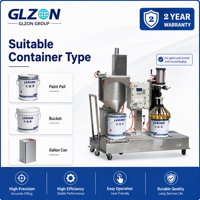 Machine de remplissage de seaux de peinture de 5 gallons avec système de pesage net et ligne de sertissage des couvercles