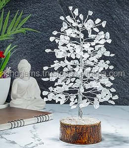 En gros Naturel Clair Quartz Gemme Arbre M-SEAL Base En Bois pour Amour Décor À La Maison Pierre Semi-Précieuse Artisanat pour Feng Shui Reiki - Product Image 2