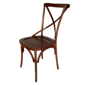 Sillas de banquete de ratán a precio mayorista, muebles de teca, sillas de madera maciza con respaldo cruzado para bodas y eventos - Product Image 3