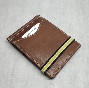 Unisex Leather Money Clip Card Men's <b>Wallets</b> <b>Holder</b> Purses RFID Luxury Wholesale Indian Supply Polyester Lined Elastic Carteras - Product Image 5