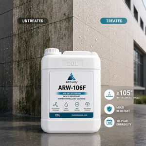 ARW-106F 20L Revêtement hydrofuge extérieur en fluorosilicone pour murs, séchage rapide en 6 heures, matériaux architecturaux publics - Product Image 4