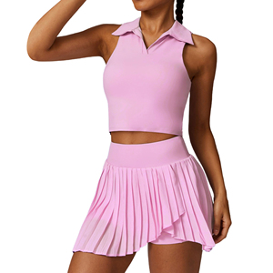 Women’s Pickleball Outfit Racerback Tank <b>Top</b> and Shorts Set Breathable Athletic Wear Pickleball Clothing Set for Women Racerback - Product Image 1