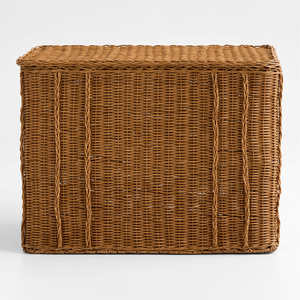 Sturdy Rattan <b>Storage</b> <b>Basket</b> With Lid Handwoven Organizer <b>Basket</b> <b>Large</b> <b>Storage</b> <b>Basket</b> For Laundry <b>Storage</b> And Home Organization - Product Image 6