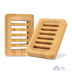 Support de Savon en Bambou Écologique Moderne, Plateau de Rangement pour Salle de Bain et Douche – Nouveauté du Blue Lotus - Product Image 1