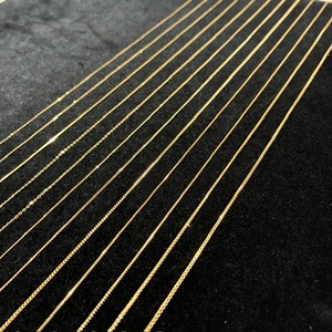 Cadena de oro real de 18K, cadena rolo, cadena tipo cable, cadena tipo box, cadena de eslabones, collar, joyería japonesa de alta calidad, cadena de eslabones para hombre y mujer, Japón, Au750 - Product Image 6
