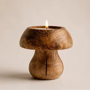 Wooden Candle Pillar Holder Luxury <b>Rustic</b> Decoration for <b>Table</b> Shelf and <b>Console</b> Display - Product Image 3