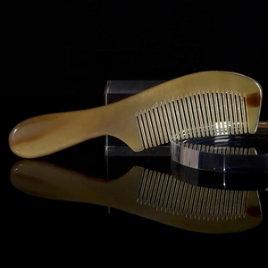 Natural Eco-Friendly Handmade Round Buffalo Horn Wide Tooth Polished Portable <b>Hair</b> <b>Comb</b> <b>for</b> <b>Men</b> Women FAIZA CRAFT - Product Image 3