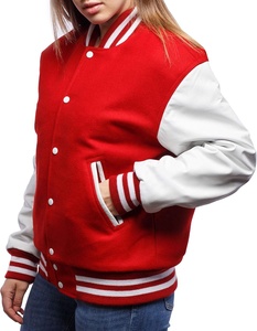 Ribbed Cuff Plus Size Unisex <b>Varsity</b> <b>Jacket</b> Custom Letterman OEM Casual Sportswear Wool Baseball <b>Jacket</b> For Winter - Product Image 3