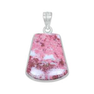 Collar con Colgante de Gema de Tulita Rosa en Forma de Gancho Vintage, Joyería de Latón Plateado, Regalo de Navidad para Esposa y Novia - Product Image 2