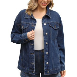 Chaqueta Vaquera para Mujer de Buena Calidad, Nuevo Diseño, Transpirable, Mangas Largas, Impermeable, de Secado Rápido, Invierno, Algodón, Personalizada - Product Image 2