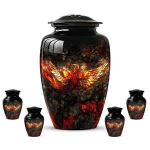 Urna para Cenizas con Diseño de Fénix Vibrante, Moderna y Decorativa, de Aluminio, Personalizable, Recuerdo para Adultos, Urna Funeraria Personalizada - Product Image 3