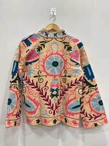 Embroidered Breathable Quilted Cotton Suzani Jacket Handmade Unisex - Product Image 6