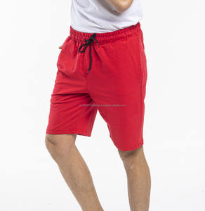 Pantalones cortos rojos lisos sólidos Pantalones cortos transpirables para hombres Moda única Venta caliente Varios diseños Pantalones cortos ajustados - Product Image 2